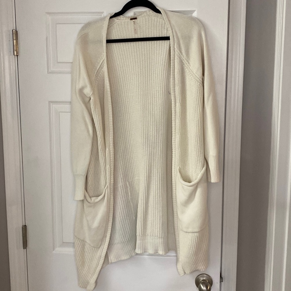 Cream Free People Cardigan